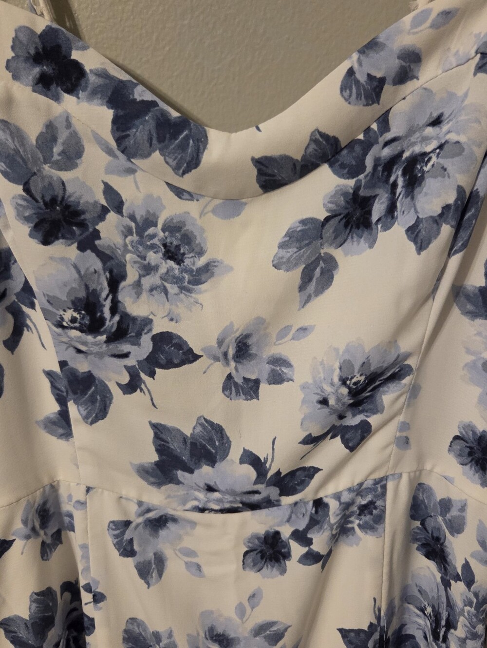 Abercrombie & Fitch Womens Camille Blue Floral Smocked Midi Dress. Sz S - Picture 7 of 10